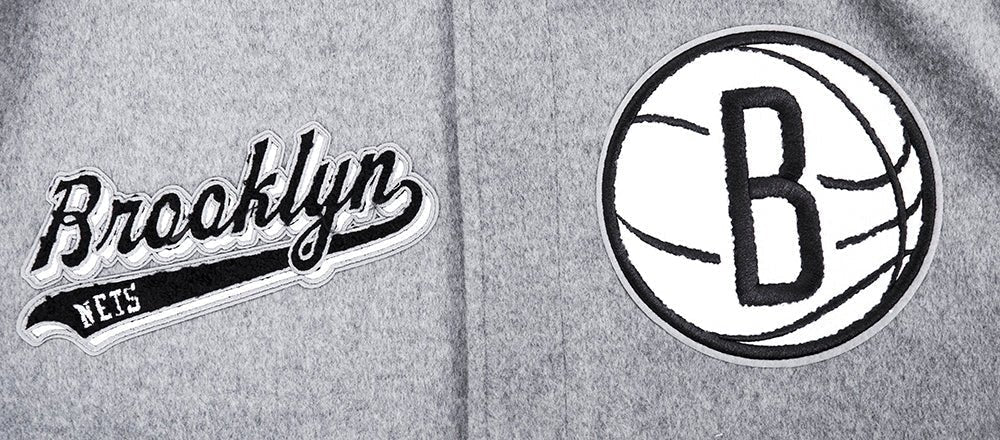 NBA BROOKLYN NETS SCRIPT TAIL WOOL VARSITY JACKET - Rare Leather