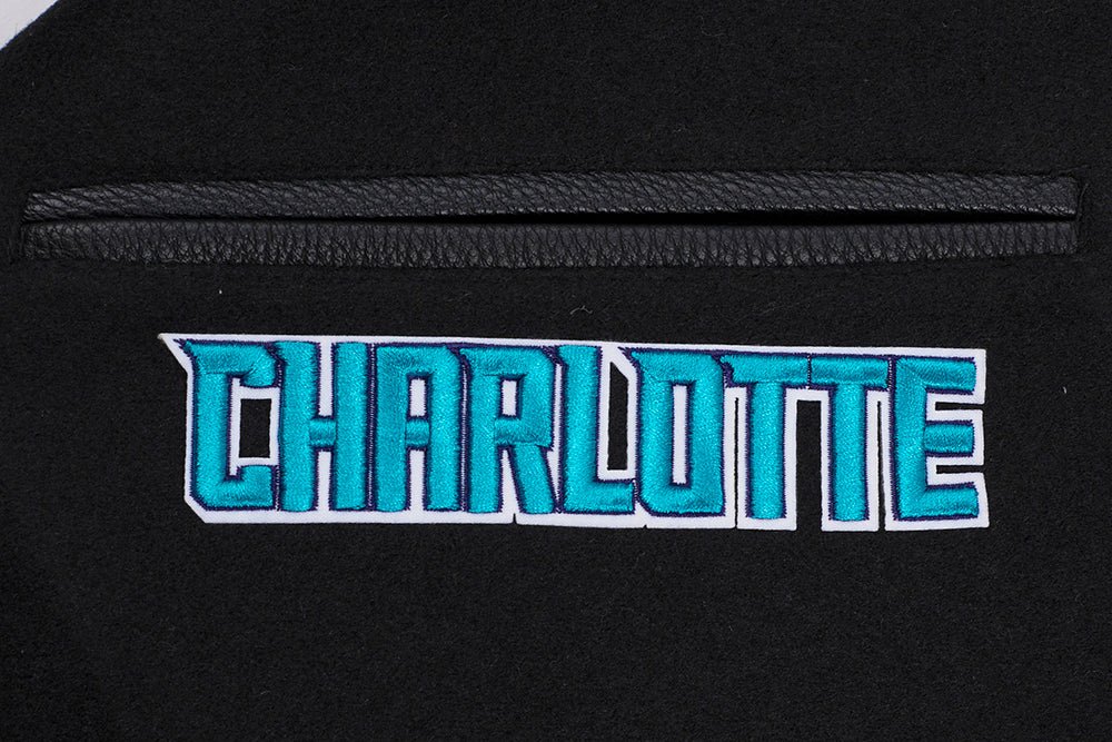 NBA CHARLOTTE HORNETS MASHUP RIB WOOL VARSITY JACKET - Rare Leather