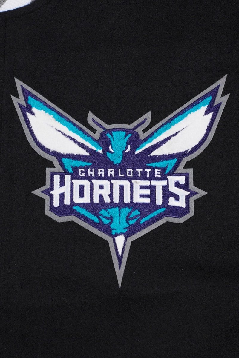 NBA CHARLOTTE HORNETS MASHUP RIB WOOL VARSITY JACKET - Vox Leather