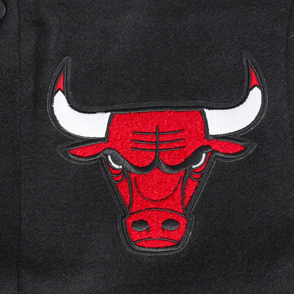 NBA CHICAGO BULLS AREA CODE RIB WOOL VARSITY JACKET - Vox Leather