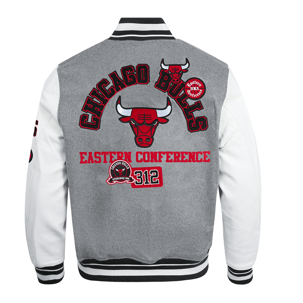NBA CHICAGO BULLS AREA CODE WOOL VARSITY JACKET - Rare Leather