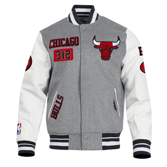 NBA CHICAGO BULLS AREA CODE WOOL VARSITY JACKET - Vox Leather