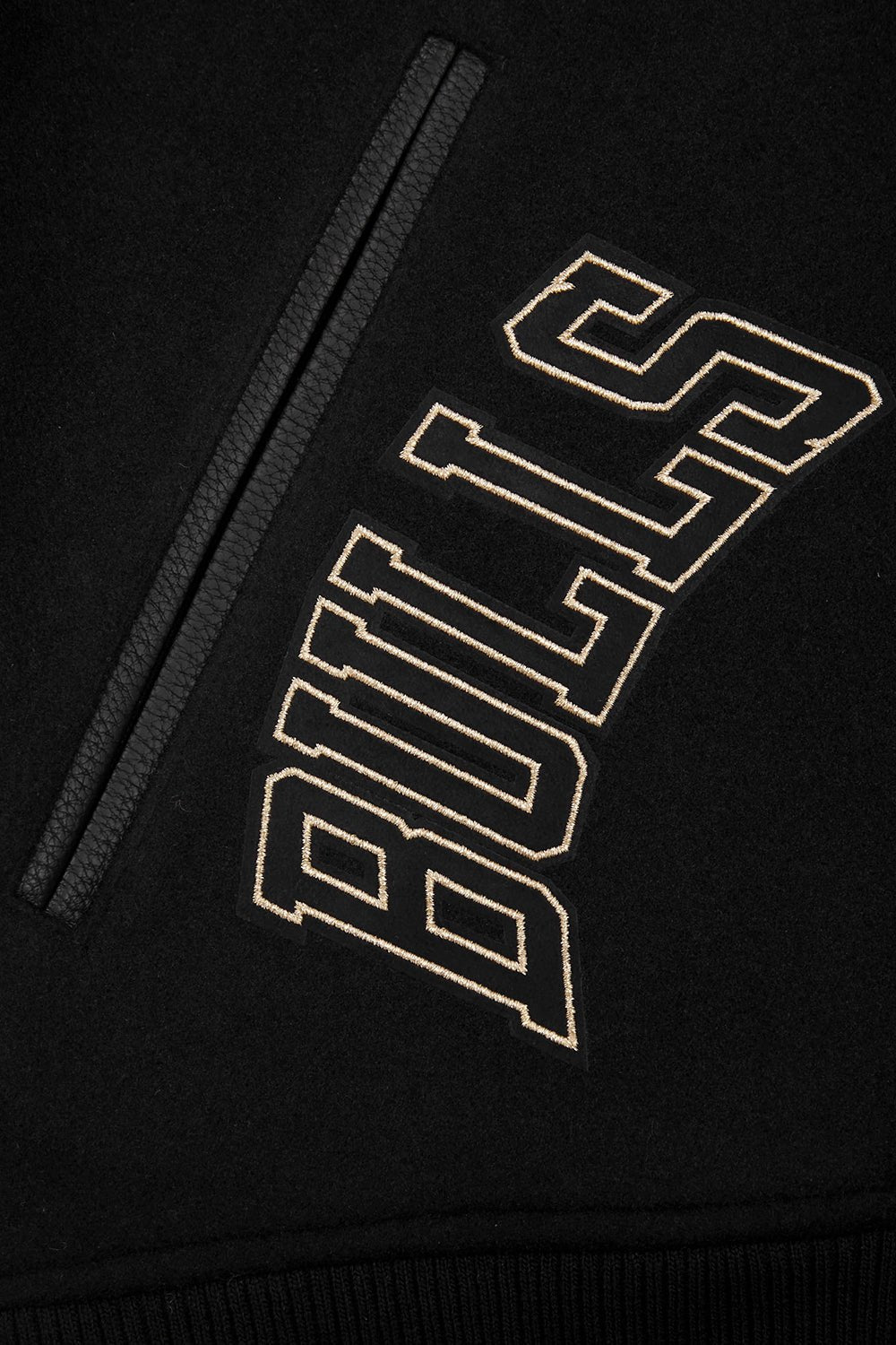NBA CHICAGO BULLS BLACK & GOLD WOOL VARSITY JACKET - Rare Leather