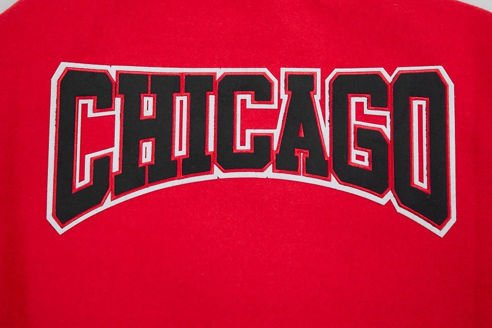 NBA CHICAGO BULLS CREST EMBLEM WOOL VARSITY JACKET - Vox Leather