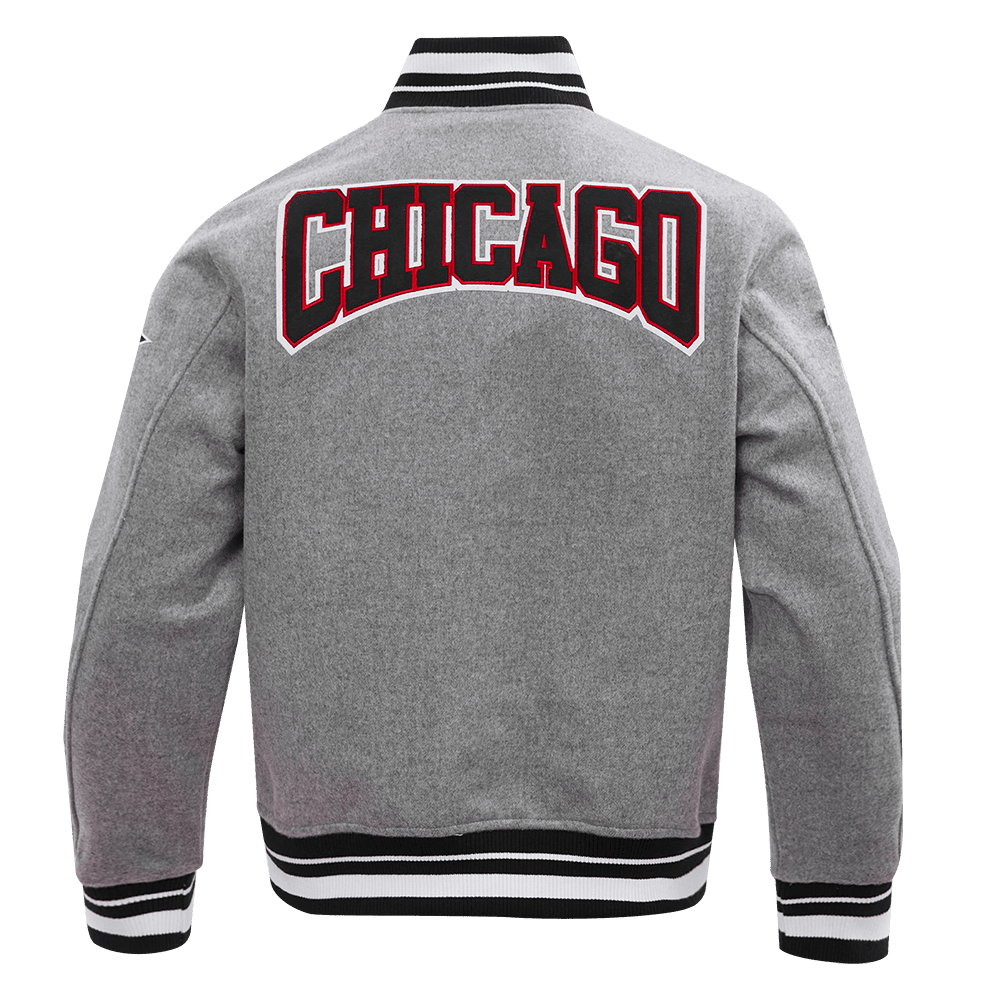 NBA CHICAGO BULLS CREST EMBLEM WOOL VARSITY JACKET - Vox Leather
