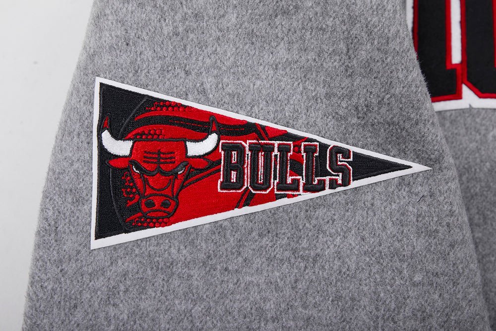 NBA CHICAGO BULLS CREST EMBLEM WOOL VARSITY JACKET - Vox Leather
