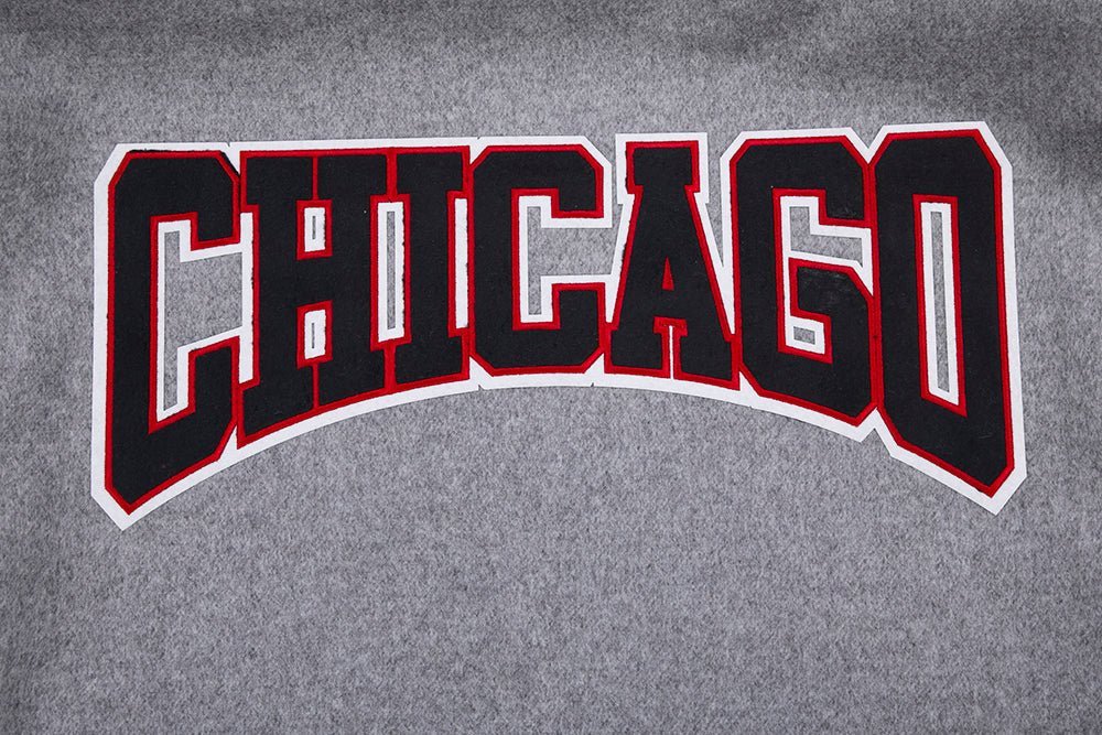 NBA CHICAGO BULLS CREST EMBLEM WOOL VARSITY JACKET - Vox Leather