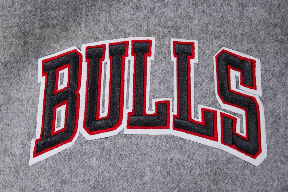 NBA CHICAGO BULLS CREST EMBLEM WOOL VARSITY JACKET - Vox Leather