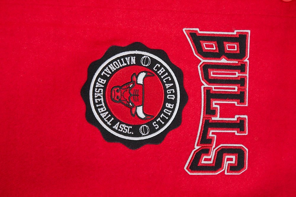 NBA CHICAGO BULLS CREST EMBLEM WOOL VARSITY JACKET - Vox Leather