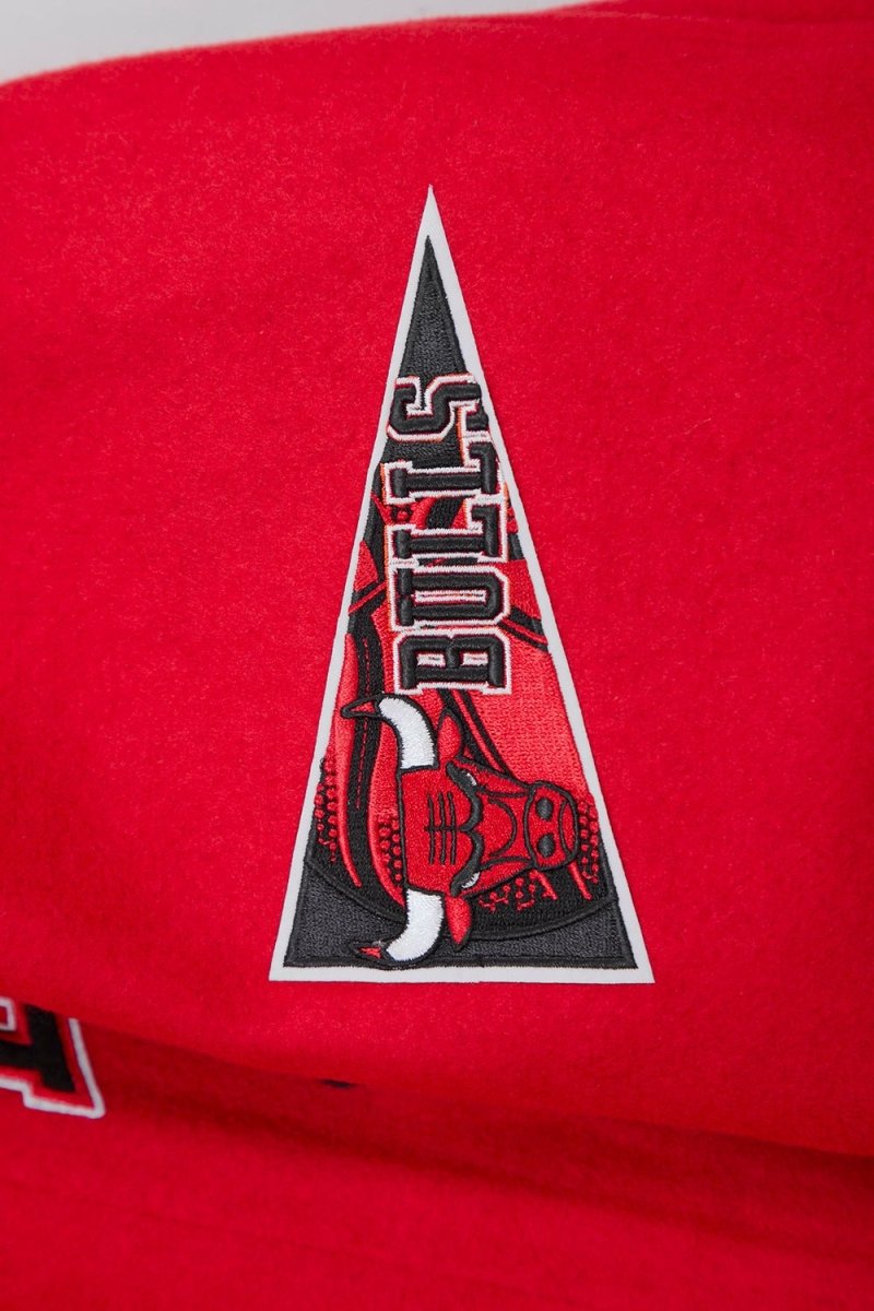 NBA CHICAGO BULLS CREST EMBLEM WOOL VARSITY JACKET - Vox Leather