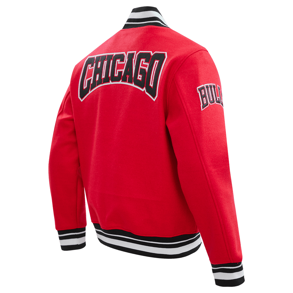 NBA CHICAGO BULLS CREST EMBLEM WOOL VARSITY JACKET - Vox Leather