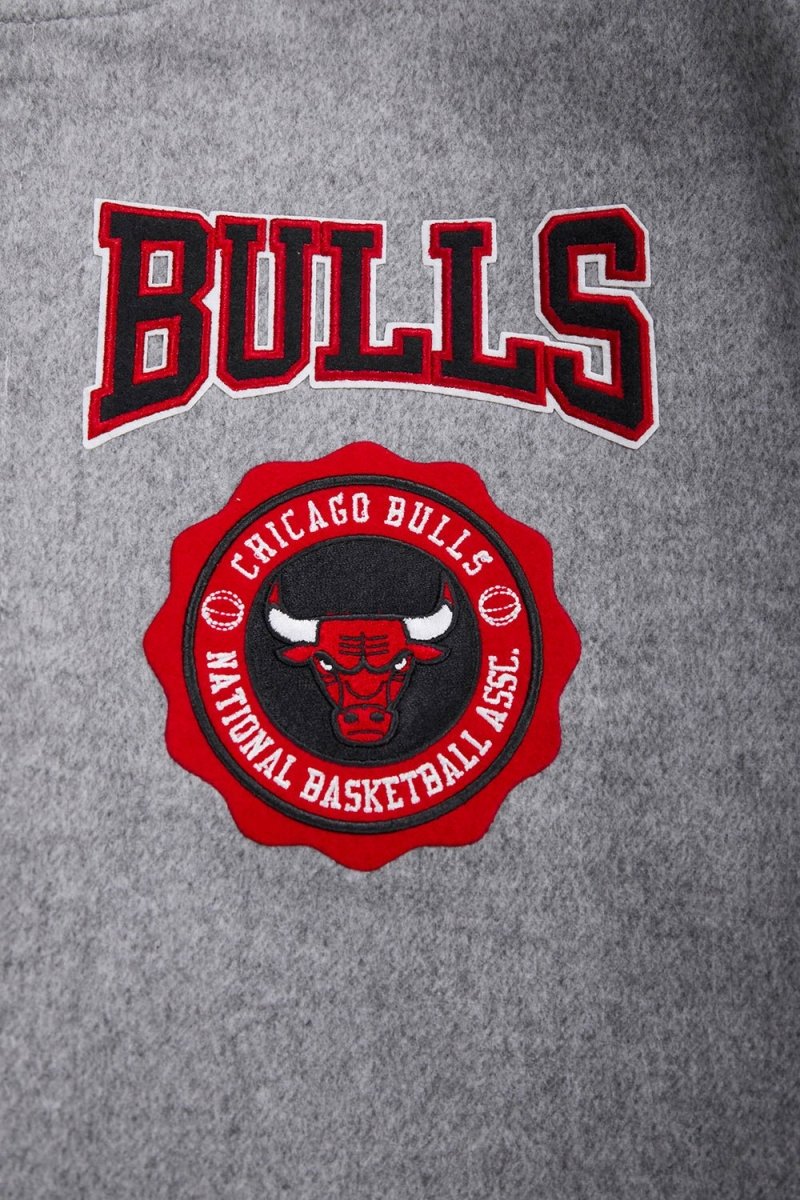 NBA CHICAGO BULLS CREST EMBLEM WOOL VARSITY JACKET - Vox Leather