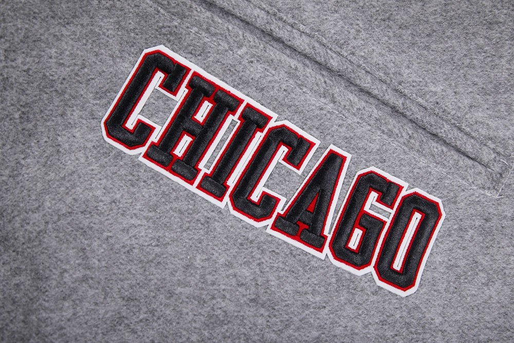 NBA CHICAGO BULLS CREST EMBLEM WOOL VARSITY JACKET - Vox Leather