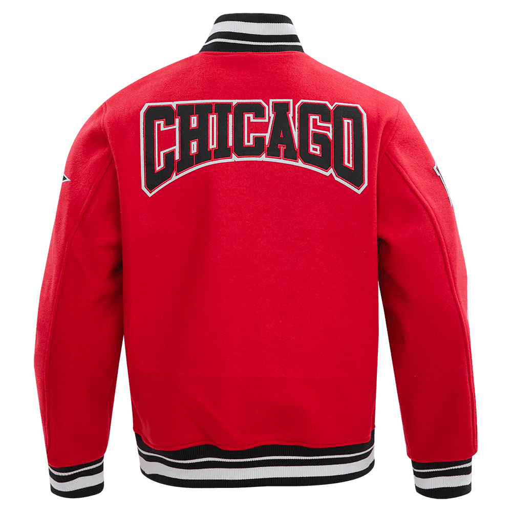 NBA CHICAGO BULLS CREST EMBLEM WOOL VARSITY JACKET - Vox Leather