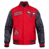 NBA CHICAGO BULLS DIY PICK STITCH WOOL VARSITY JACKET - Rare Leather