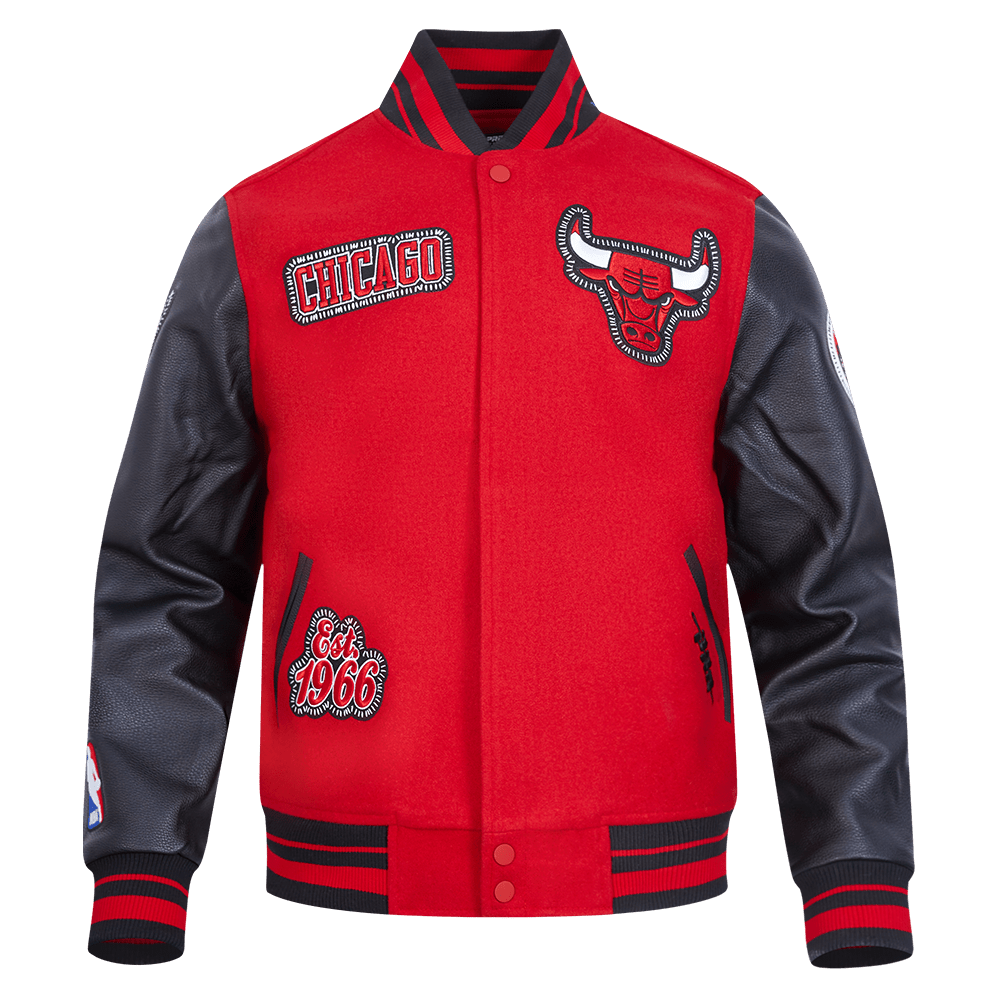NBA CHICAGO BULLS DIY PICK STITCH WOOL VARSITY JACKET - Rare Leather