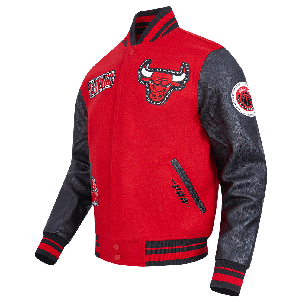NBA CHICAGO BULLS DIY PICK STITCH WOOL VARSITY JACKET - Rare Leather