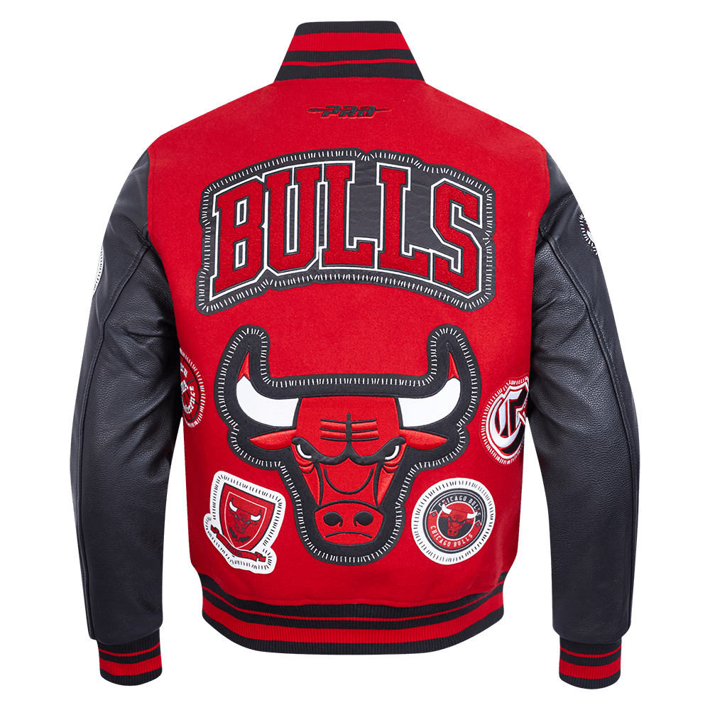 NBA CHICAGO BULLS DIY PICK STITCH WOOL VARSITY JACKET - Rare Leather
