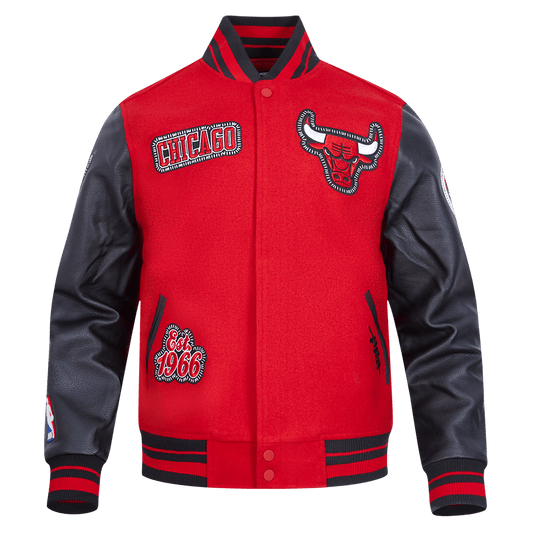 NBA CHICAGO BULLS DIY PICK STITCH WOOL VARSITY JACKET - Vox Leather