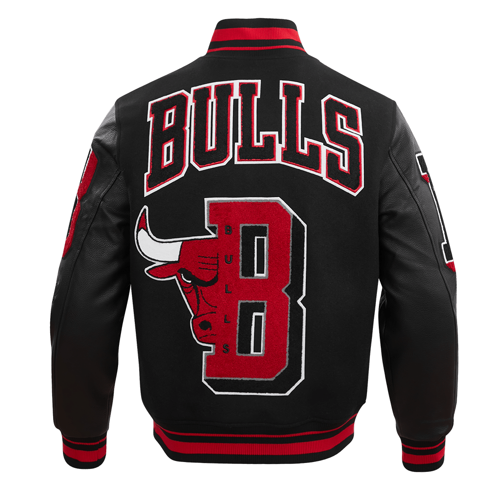 NBA CHICAGO BULLS MASHUP RIB WOOL VARSITY JACKET - Rare Leather