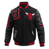 NBA CHICAGO BULLS MASHUP RIB WOOL VARSITY JACKET - Rare Leather