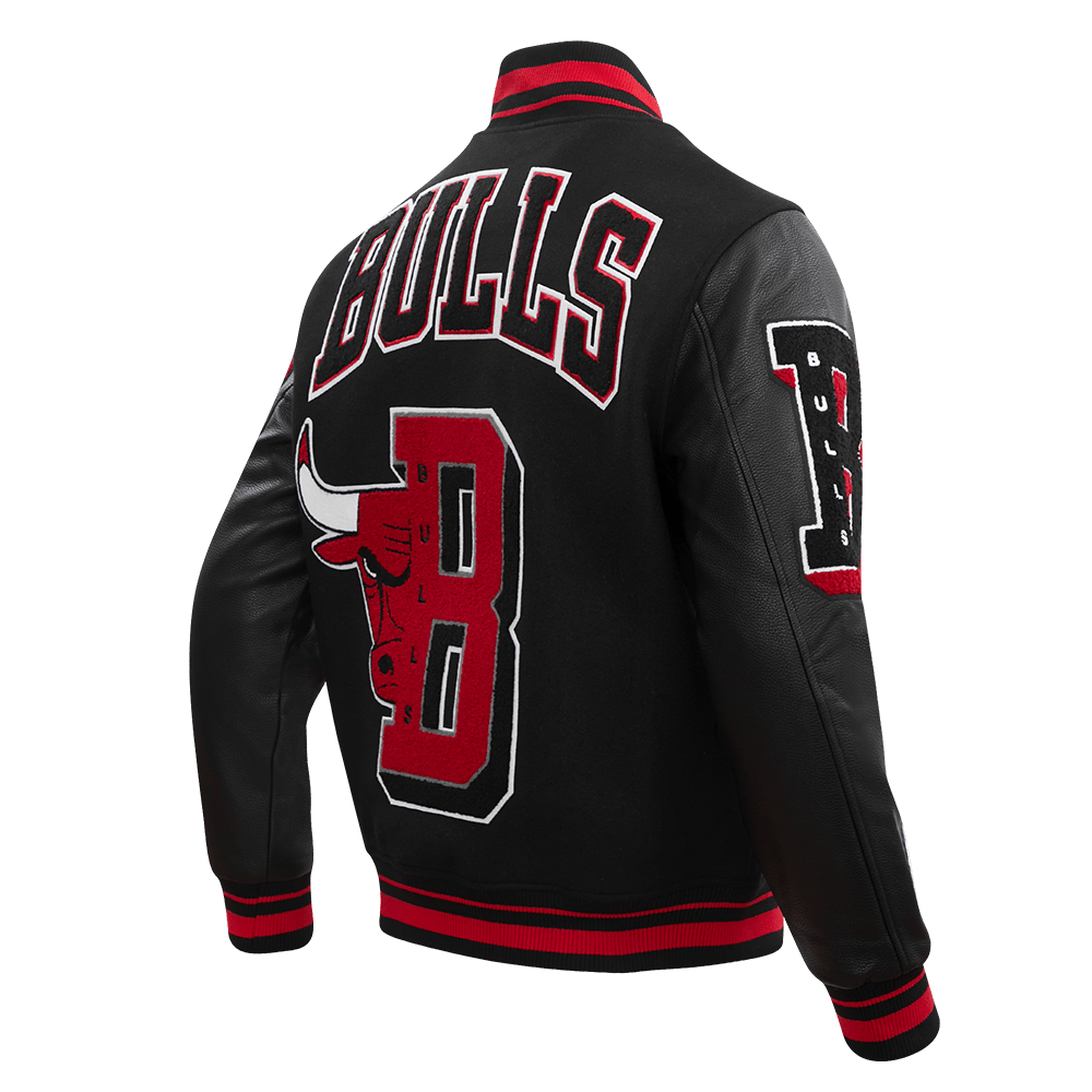 NBA CHICAGO BULLS MASHUP RIB WOOL VARSITY JACKET - Rare Leather