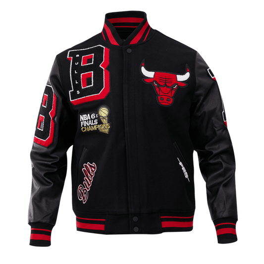 NBA CHICAGO BULLS MASHUP VARSITY JACKET - Vox Leather