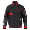 NBA CHICAGO BULLS OLD ENGLISH RIB WOOL VARSITY JACKET - Rare Leather