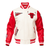 NBA CHICAGO BULLS RETRO CLASSIC RIB WOOL VARSITY JACKET - Rare Leather
