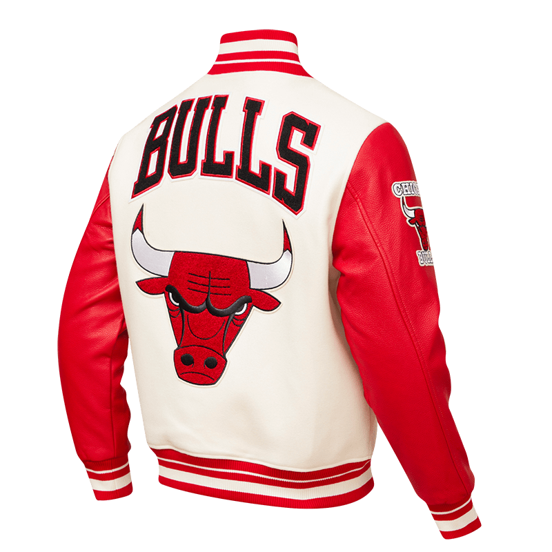 NBA CHICAGO BULLS RETRO CLASSIC RIB WOOL VARSITY JACKET - Vox Leather