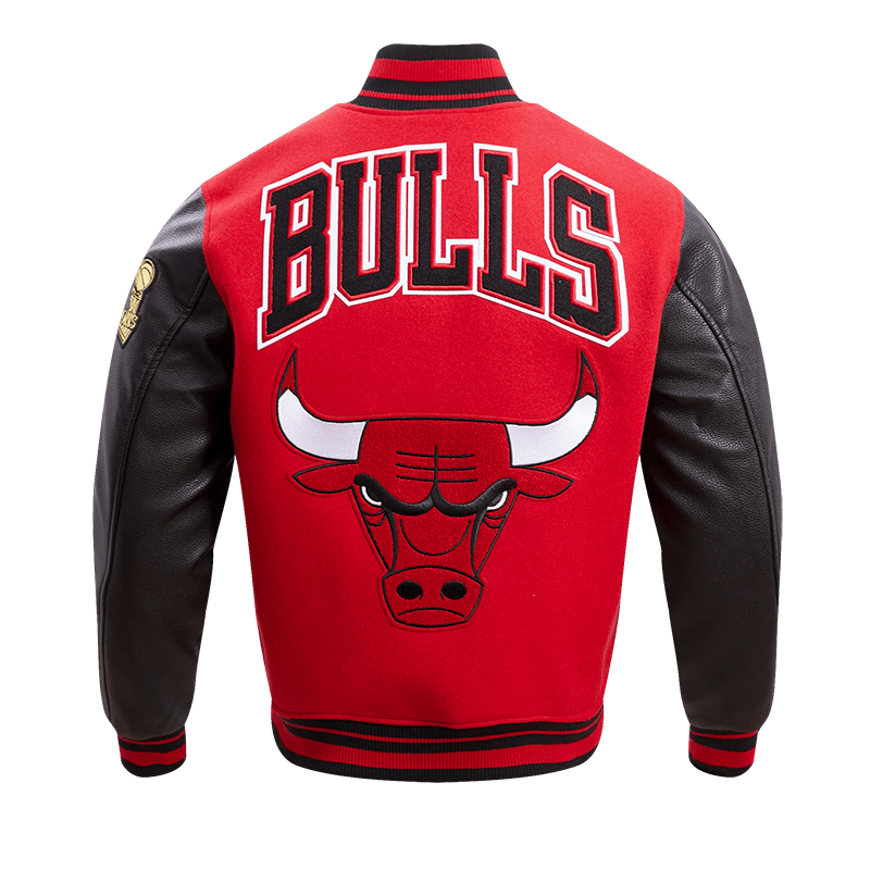 NBA CHICAGO BULLS RETRO CLASSIC RIB WOOL VARSITY JACKET - Vox Leather