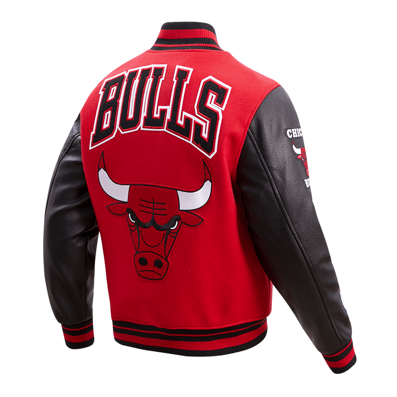 NBA CHICAGO BULLS RETRO CLASSIC RIB WOOL VARSITY JACKET - Vox Leather