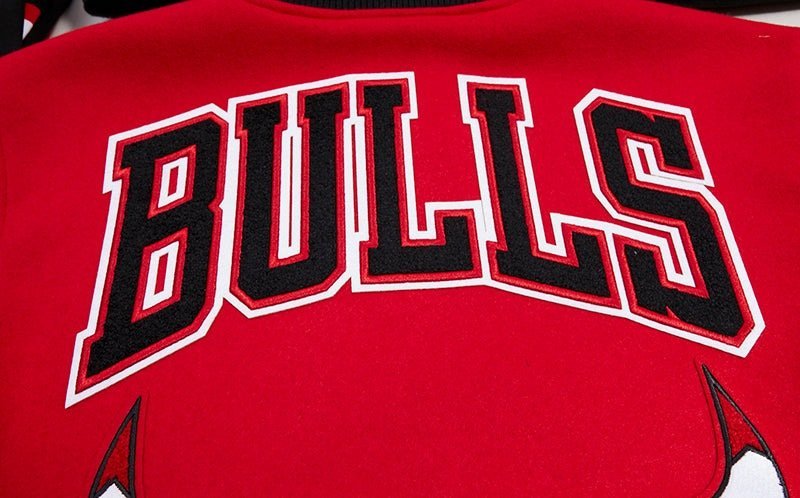 NBA CHICAGO BULLS RETRO CLASSIC RIB WOOL VARSITY JACKET - Vox Leather