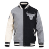 NBA CHICAGO BULLS REVERSE FRENCH TERRY WOOL VARSITY JACKET - Rare Leather
