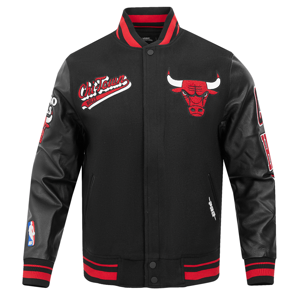 NBA CHICAGO BULLS SCRIPT TAIL WOOL VARSITY - Rare Leather