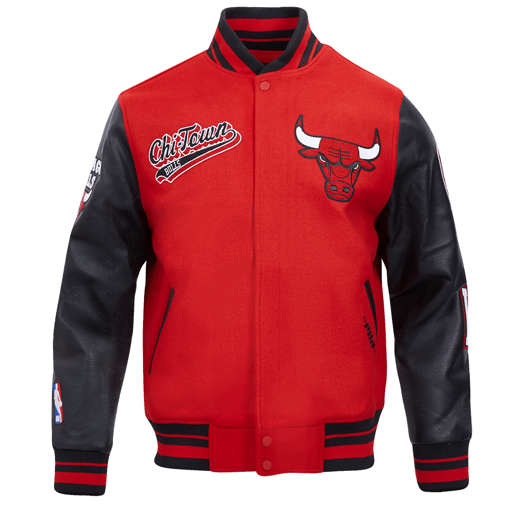 NBA CHICAGO BULLS SCRIPT TAIL WOOL VARSITY - Rare Leather