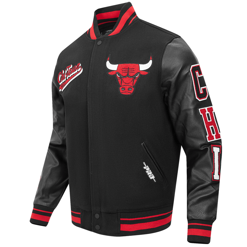 NBA CHICAGO BULLS SCRIPT TAIL WOOL VARSITY - Rare Leather