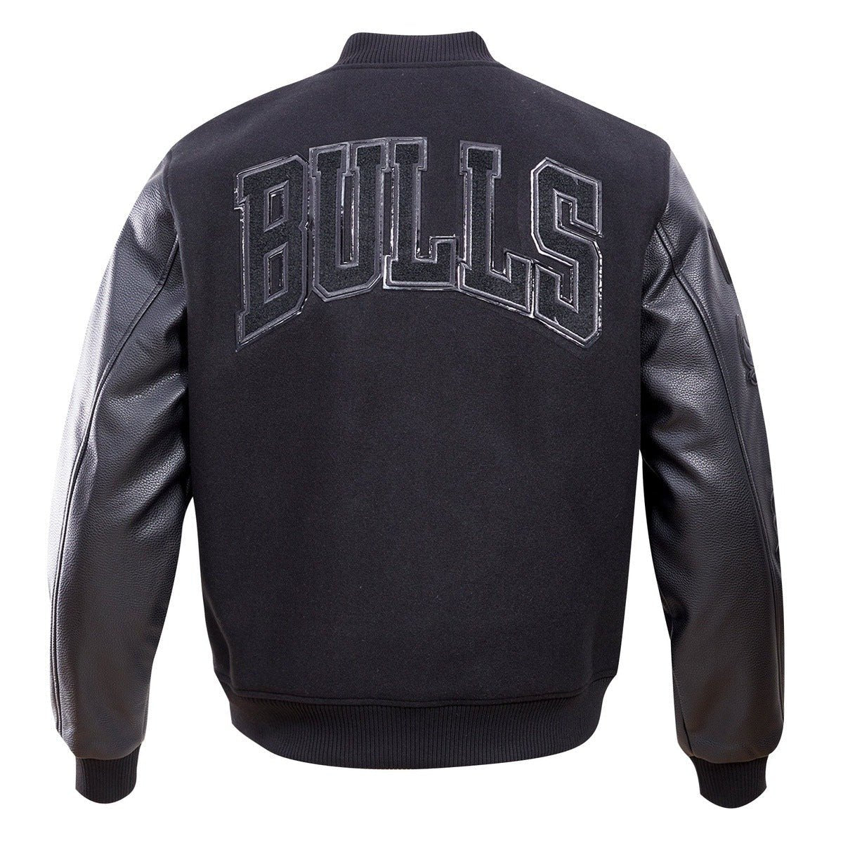 NBA CHICAGO BULLS TRIPLE BLACK VARSITY JACKET - Vox Leather