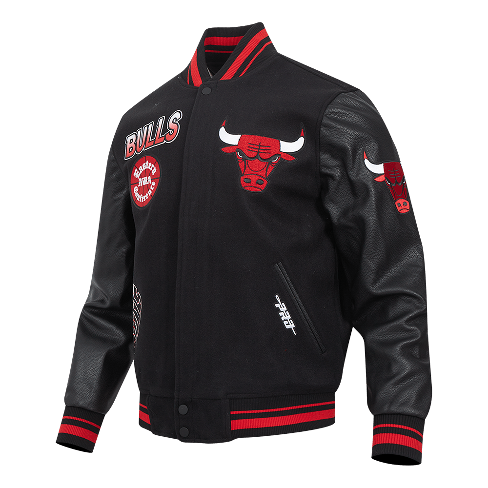 NBA CHICAGO BULLS TURN IT UP WOOL VARSITY JACKET - Rare Leather