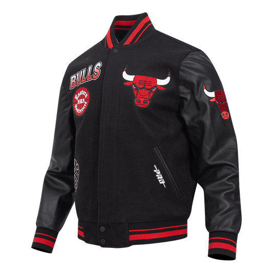 NBA CHICAGO BULLS TURN IT UP WOOL VARSITY JACKET - Rare Leather
