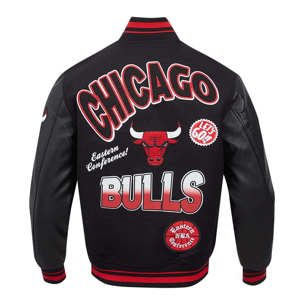 NBA CHICAGO BULLS TURN IT UP WOOL VARSITY JACKET - Rare Leather