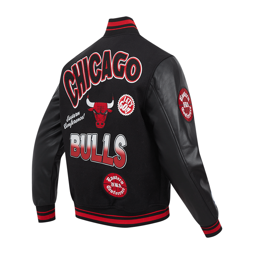 NBA CHICAGO BULLS TURN IT UP WOOL VARSITY JACKET - Rare Leather