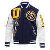 NBA DENVER NUGGETS MASHUP RIB WOOL VARSITY JACKET - Rare Leather
