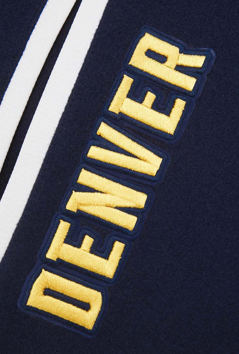 NBA DENVER NUGGETS MASHUP RIB WOOL VARSITY JACKET - Rare Leather