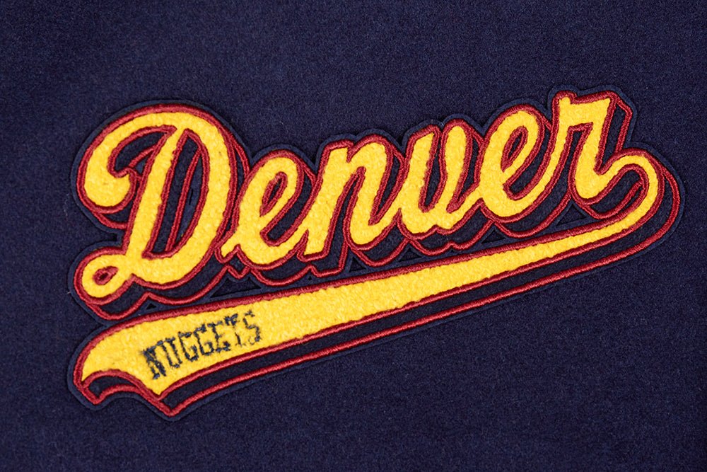 NBA DENVER NUGGETS SCRIPT TAIL WOOL VARSITY - Rare Leather
