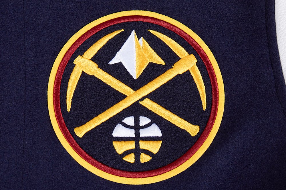 NBA DENVER NUGGETS SCRIPT TAIL WOOL VARSITY - Rare Leather