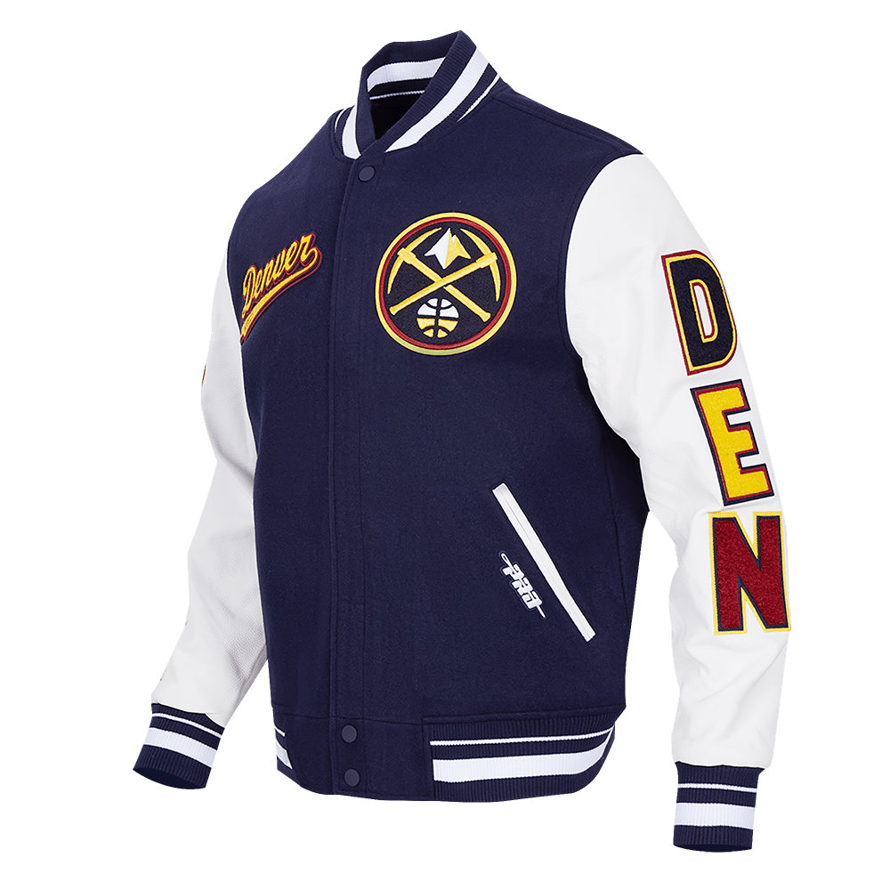 NBA DENVER NUGGETS SCRIPT TAIL WOOL VARSITY - Rare Leather