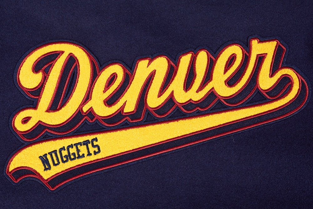 NBA DENVER NUGGETS SCRIPT TAIL WOOL VARSITY - Vox Leather