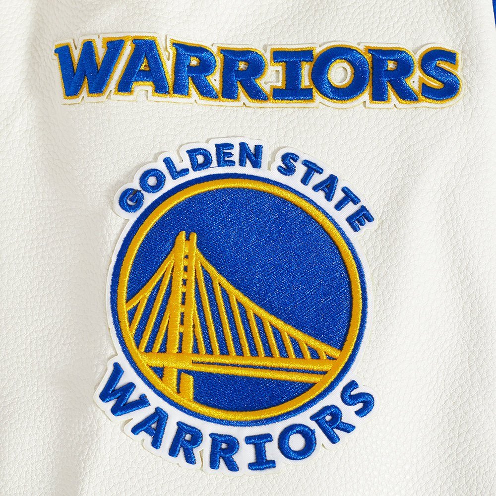 NBA GOLDEN STATE WARRIORS OLD ENGLISH WOOL VARSITY JACKET - Vox Leather