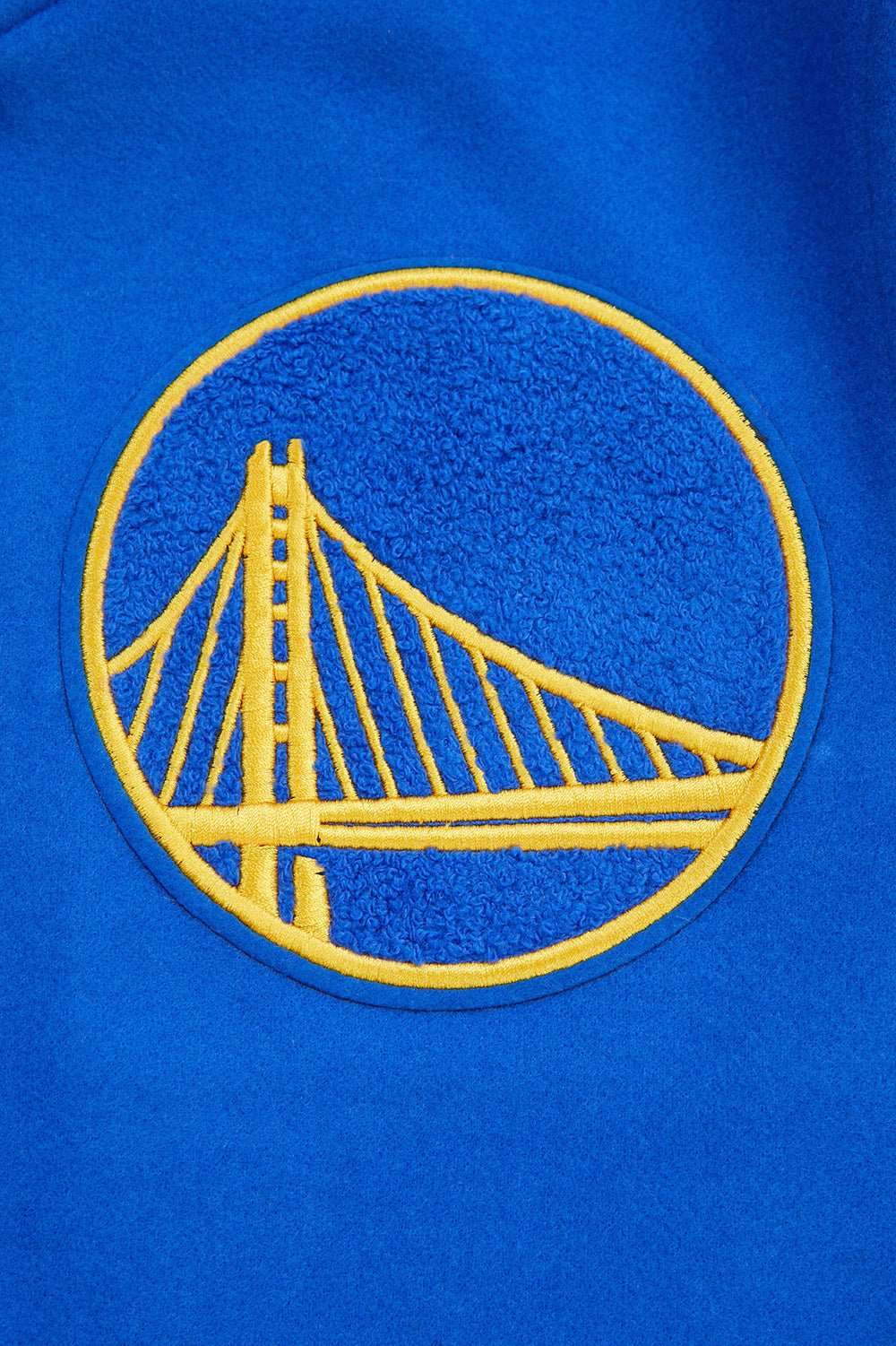 NBA GOLDEN STATE WARRIORS RETRO CLASSIC RIB WOOL VARSITY JACKET - Rare Leather